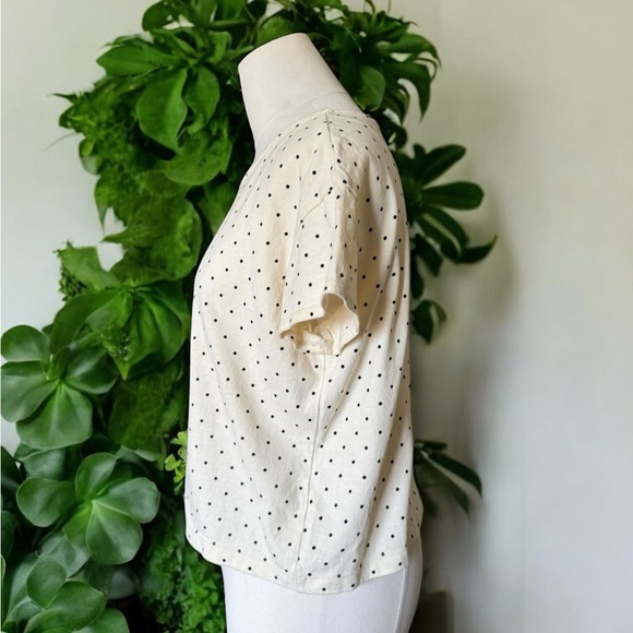 MADEWELL Cap-Sleeve Boxy Tee in Polka Dot sz Small - Picture 2 of 6